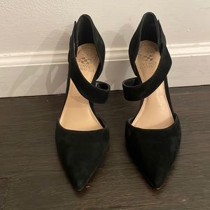 Vince Camuto black suede pumps